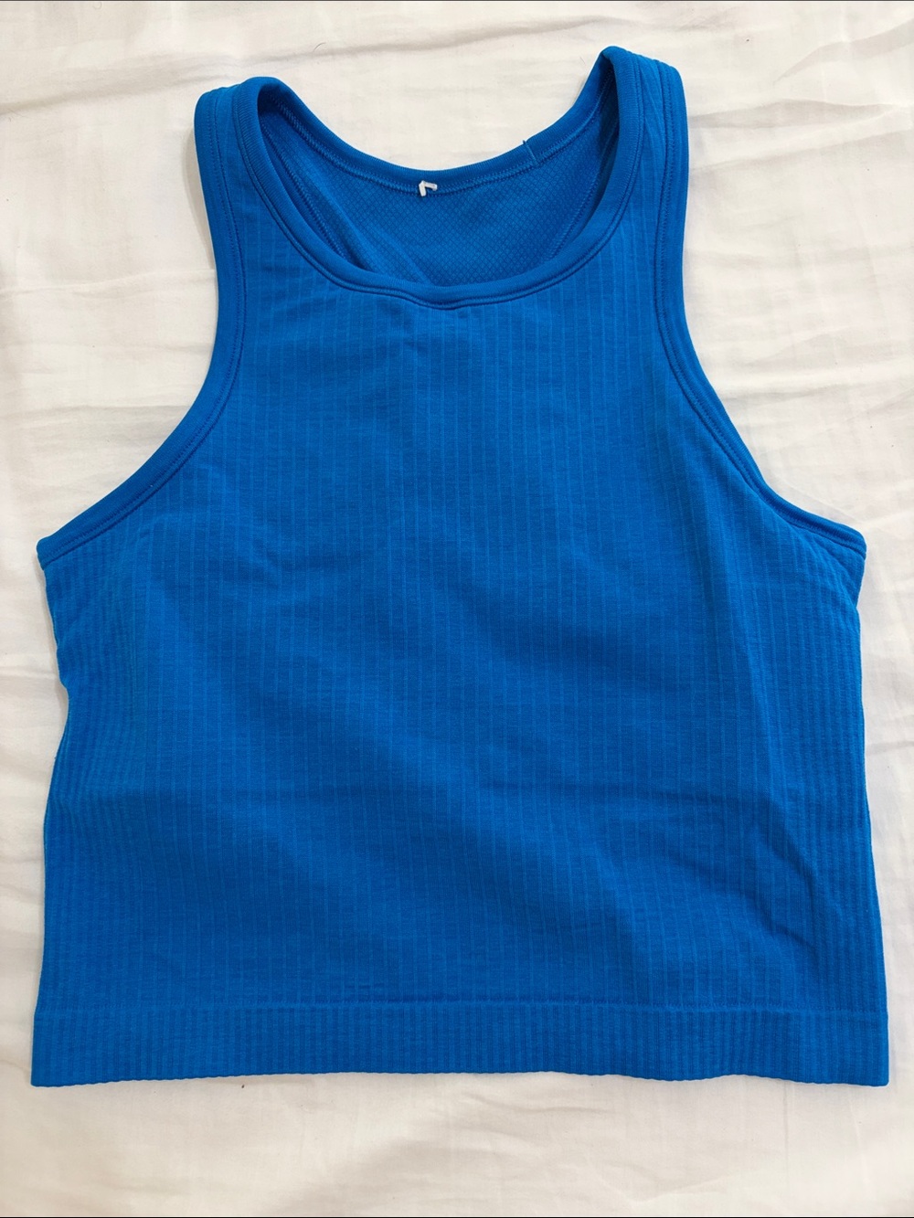 Lululemon Ebb to Street Crop Tank poolside blue